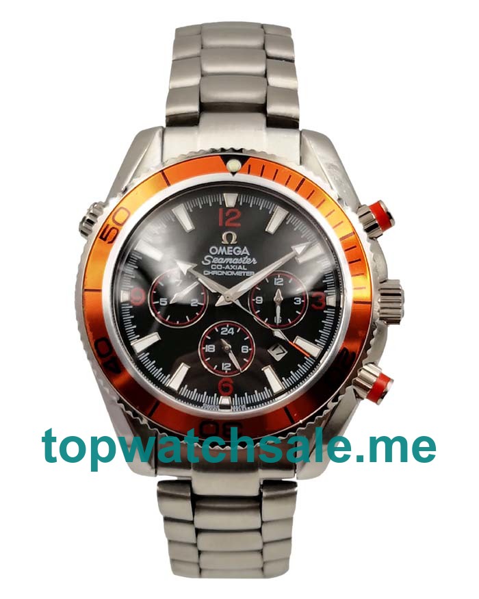 UK 43.5MM Black Dials Omega Seamaster Planet Ocean 2218.50.00 Replica Watches