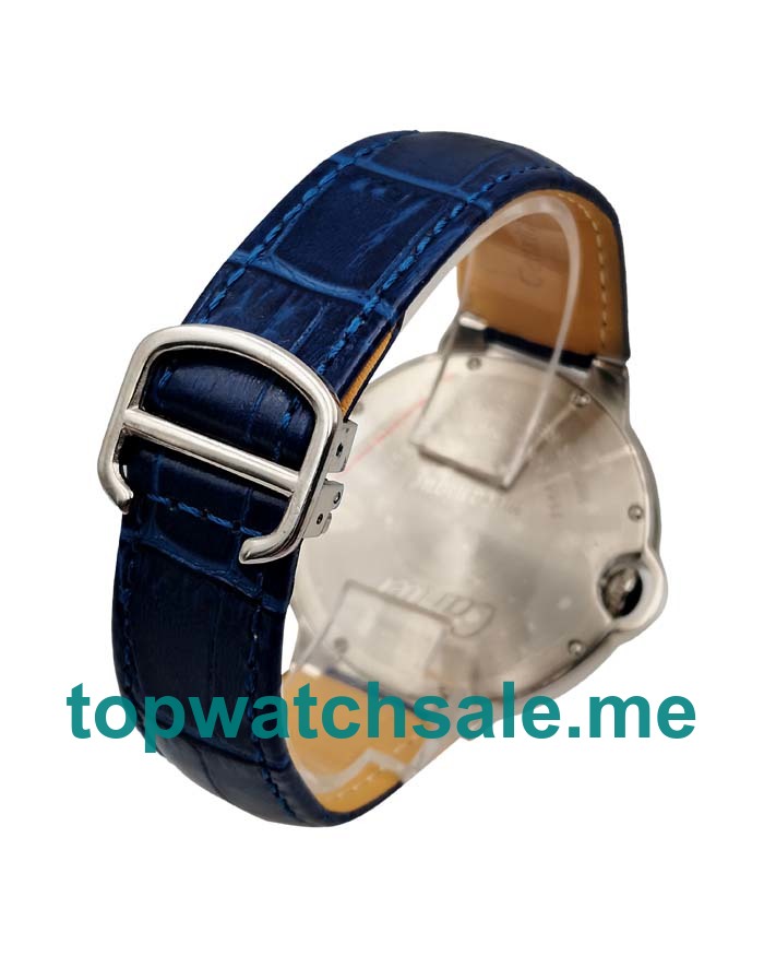 UK 46MM Blue Dials Cartier Ballon Bleu W6920059 Replica Watches