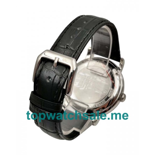 UK 41.5MM Black Dials IWC Portofino IW356308 Replica Watches