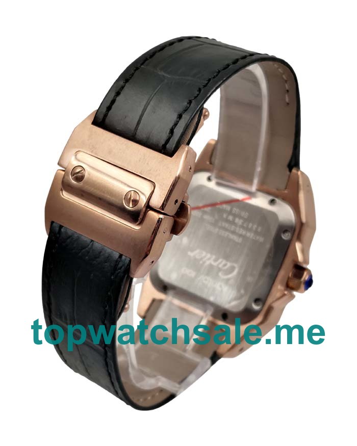 UK 35MM Replica Cartier Santos 100 W20108Y1 Rose Gold Watches