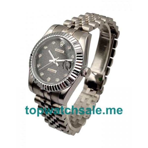 UK 36MM Black Dials Rolex Datejust 116234 Replica Watches
