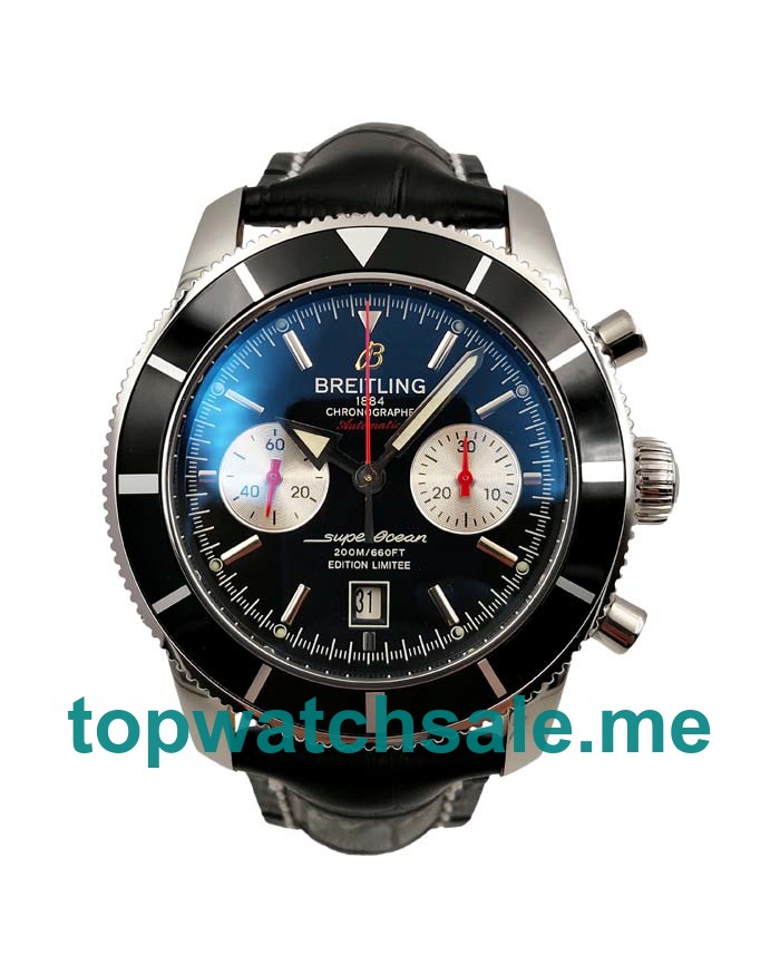 UK Best Quality Breitling Superocean Heritage A23320 Fake Watches With Black Dials For Men