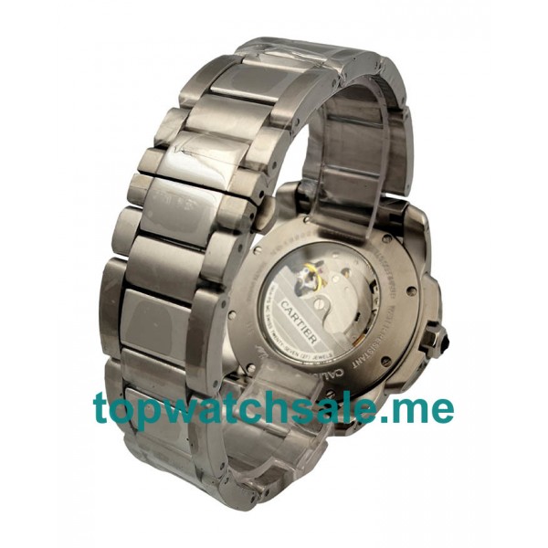 UK 42MM Silver Dials Calibre De Cartier W7100015 Replica Watches