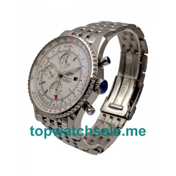 UK Swiss Made Breitling Navitimer World A24322 Replica Watches With White Dials For Men