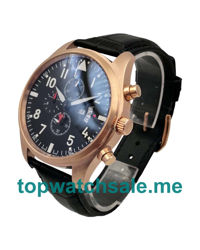 UK 45MM Rose Gold IWC Pilots IW377701 Replica Watches