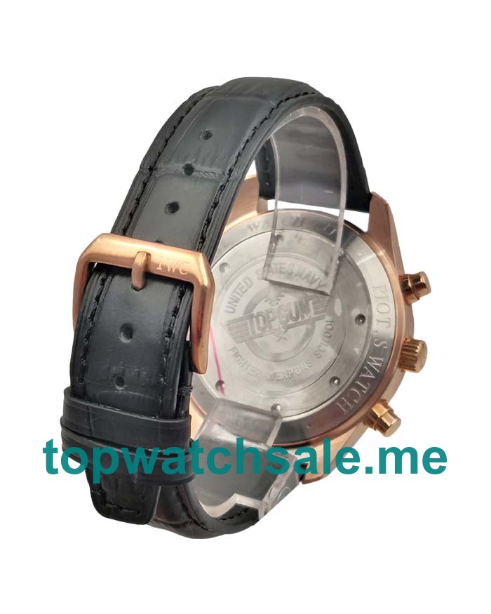 UK 45MM Rose Gold IWC Pilots IW377701 Replica Watches
