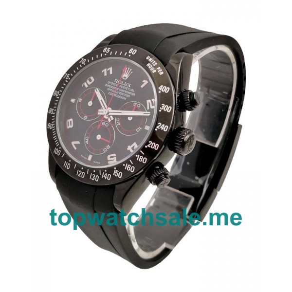 UK Swiss Movement Rolex Daytona 116509 Fake Watches With Black Dials For Men
