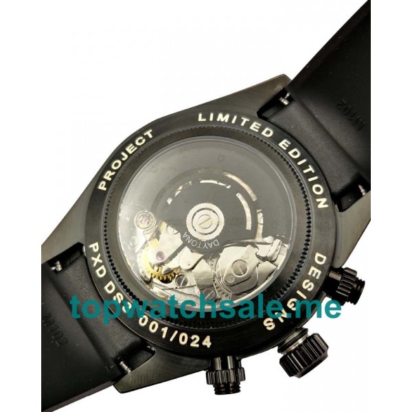 UK Swiss Movement Rolex Daytona 116509 Fake Watches With Black Dials For Men