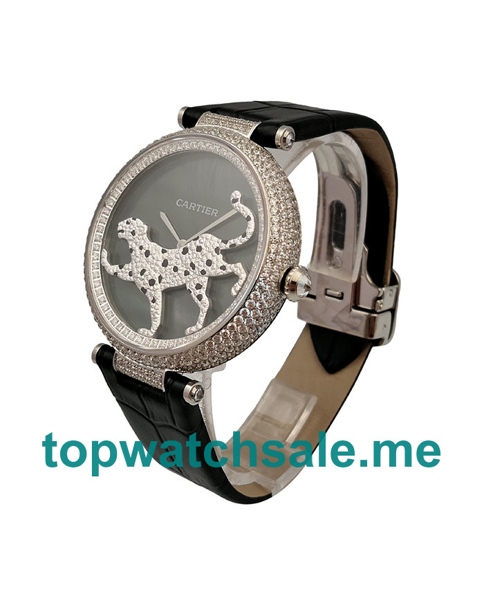 UK 42MM Black Dials Cartier Promenade d’une Panthère HPI00692 Replica Watches