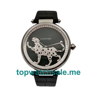 UK 42MM Black Dials Cartier Promenade D’une Panthère HPI00690 Replica Watches