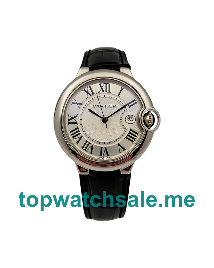 UK 36MM Silver Dials Cartier Ballon Bleu W69017Z4 Replica Watches