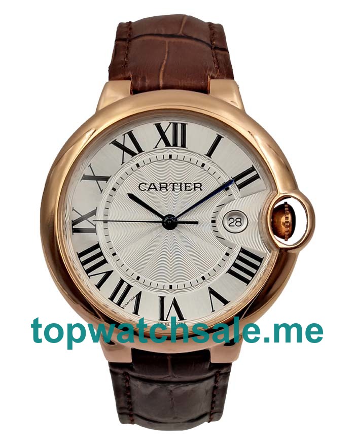UK 42MM Silver Dials Cartier Ballon Bleu W6900651 Replica Watches