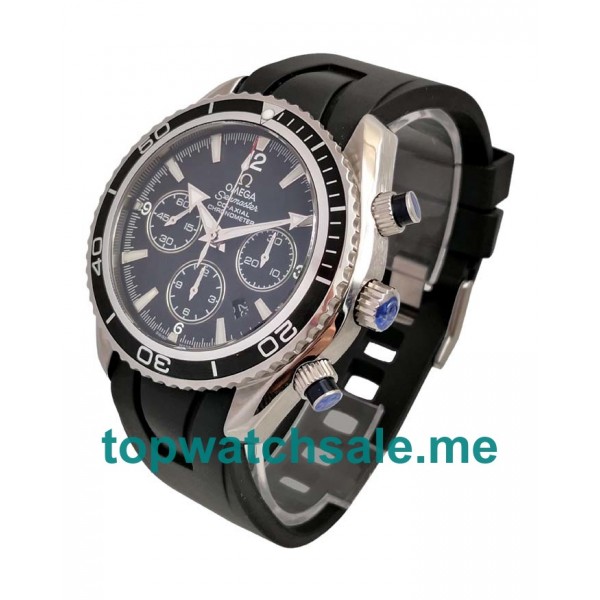 UK Swiss Made Omega Seamaster Planet Ocean Chrono 2210.52.00 Replica Watches With Black Dials