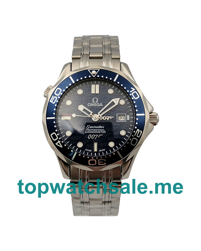 UK 45MM Blue Dials Omega Seamaster Diver 300 M 2537.80.00 Replica Watches