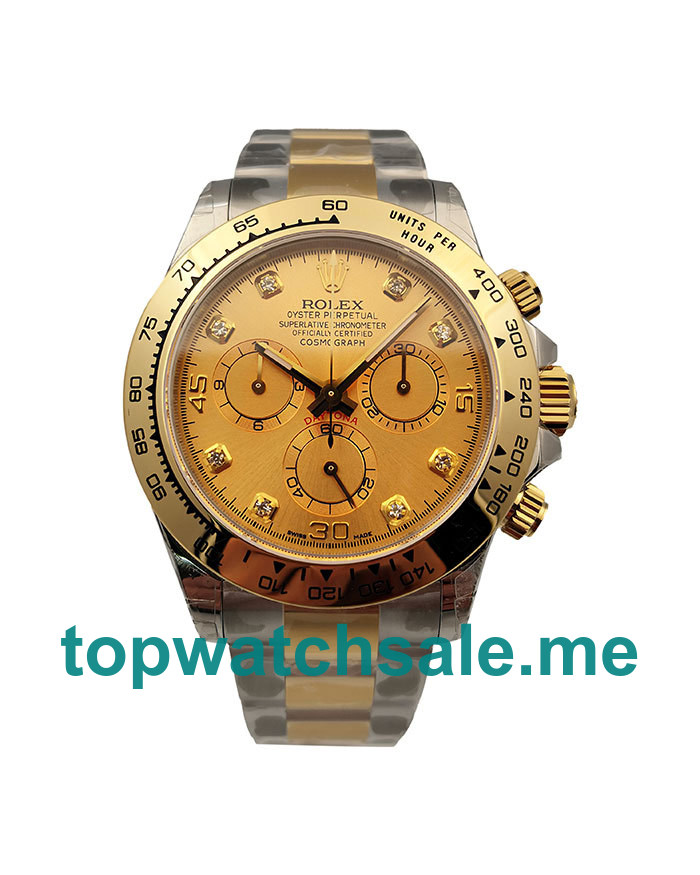 UK Best Quality Rolex Daytona 116503 Fake Watches With Champagne Dials For Men
