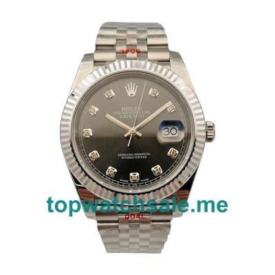 UK Swiss Made Rolex Datejust 126334 Replica Watches With Anthracite Dials For Sale