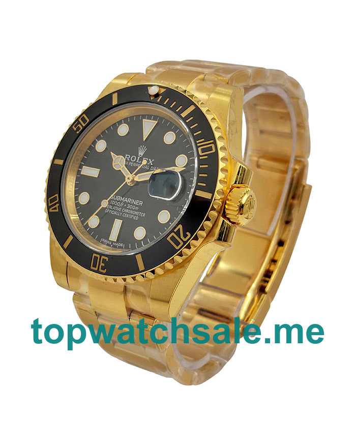 UK Cheap 40 MM Rolex Submariner 116618 LN Fake Watches With Black Dials For Men