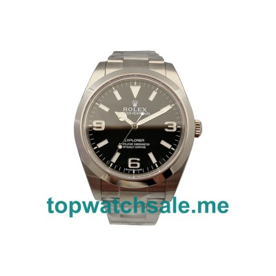 UK 39 MM Best Quality Rolex Explorer 214270 Replica Watches With Black Dials For Sale