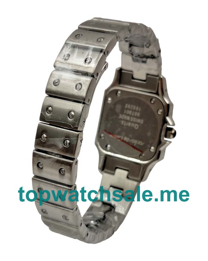 UK 24MM Sivler Dials Cartier Santos GALBEE W20056D6 Replica Watches