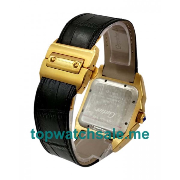 UK 40MM White Dials Cartier Santos 100 W20112Y1 Replica Watches