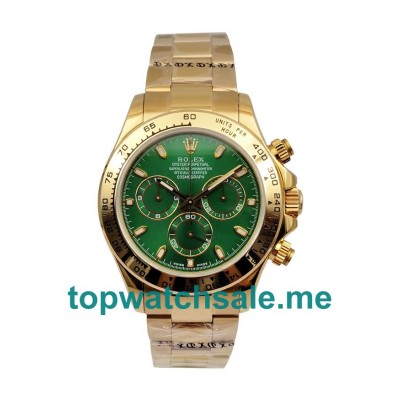 UK 40 MM Green Dials Rolex Daytona 116508 Replica Watches For Sale