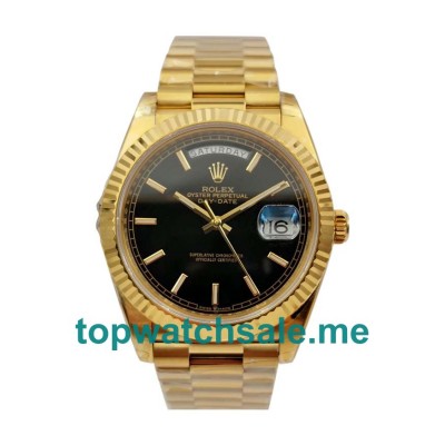 UK Swiss Made Rolex Day-Date 228238 Fake Watches With Black Dials For Men