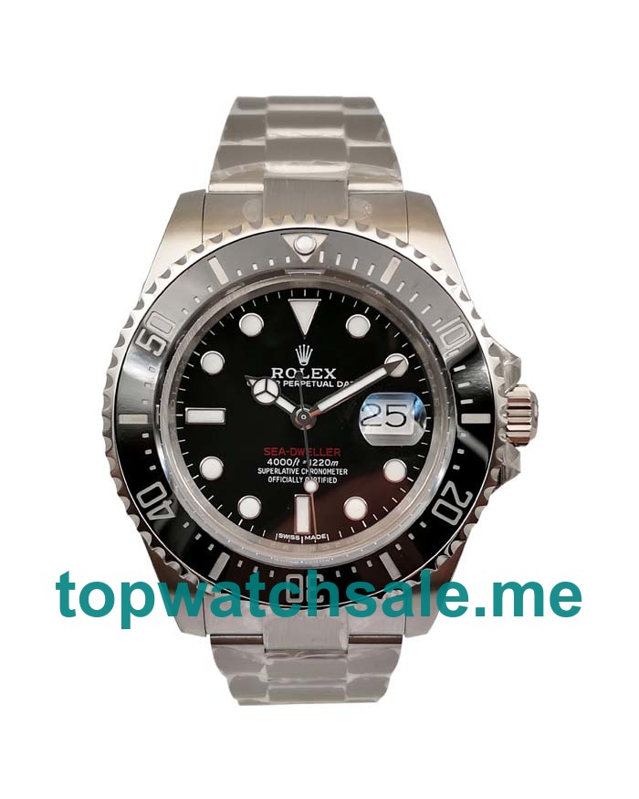 UK Best 1:1 Rolex Sea-Dweller 126600 Fake Watches With Black Dials For Men