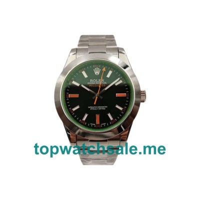 UK Best Quality Rolex Milgauss 116400 GV Replica Watches With Black Dials For Sale