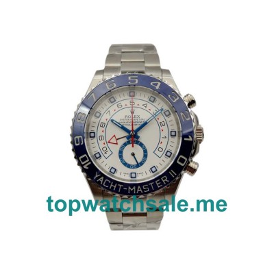 UK Swiss Made 44 MM Rolex Yacht-Master II 116680 Fake Watches With White Dials Online