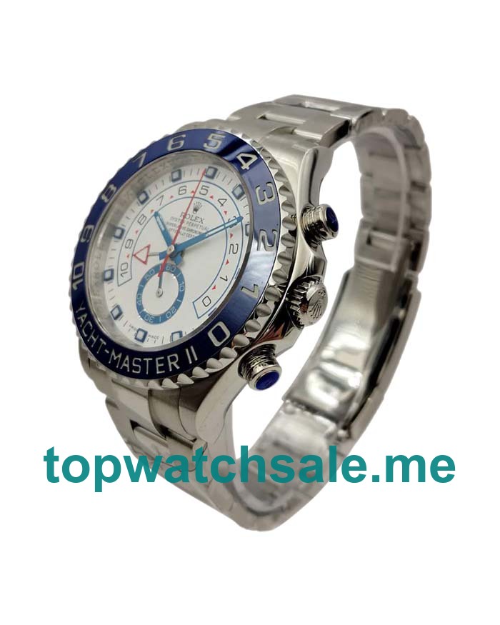 UK Swiss Made 44 MM Rolex Yacht-Master II 116680 Fake Watches With White Dials Online