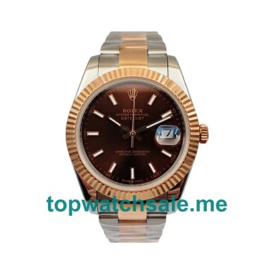 UK 41 MM Chocolate Dials Rolex Datejust 126331 Replica Watches For Sale