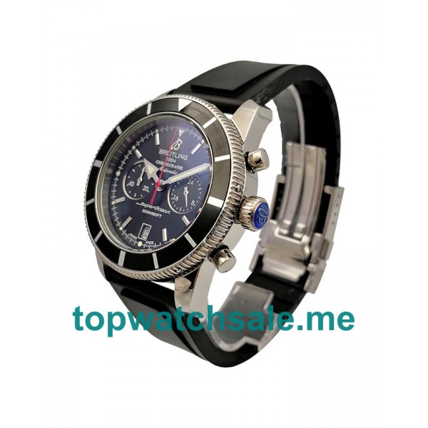 UK 46.5MM Black Dials Breitling Superocean Heritage A23370 Replica Watches