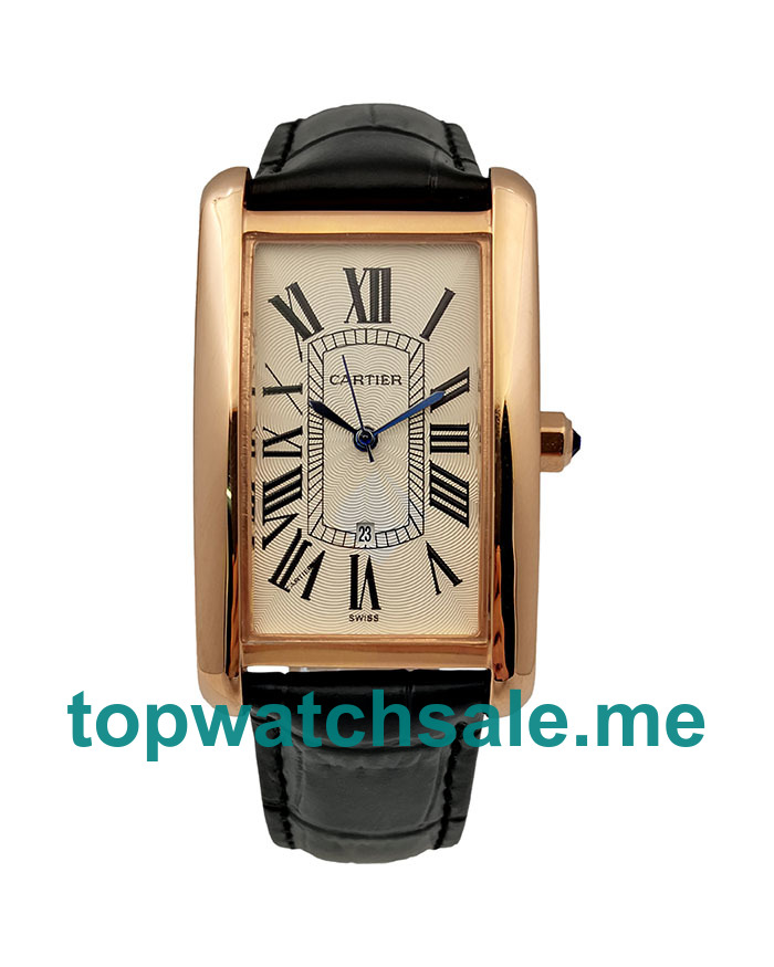 UK 28.5MM White Dials Cartier Tank Americaine W2620030 Replica Watches