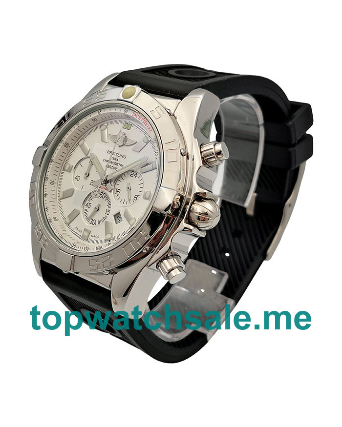 UK 44MM White Dials Breitling Chronomat Evolution AB0110 Replica Watches