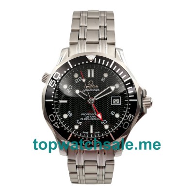 UK Best 1:1 Omega Seamaster 300 M GMT 2535.80.00 Fake Watches With Black Dials For Men