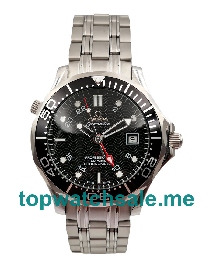 UK Best 1:1 Omega Seamaster 300 M GMT 2535.80.00 Fake Watches With Black Dials For Men