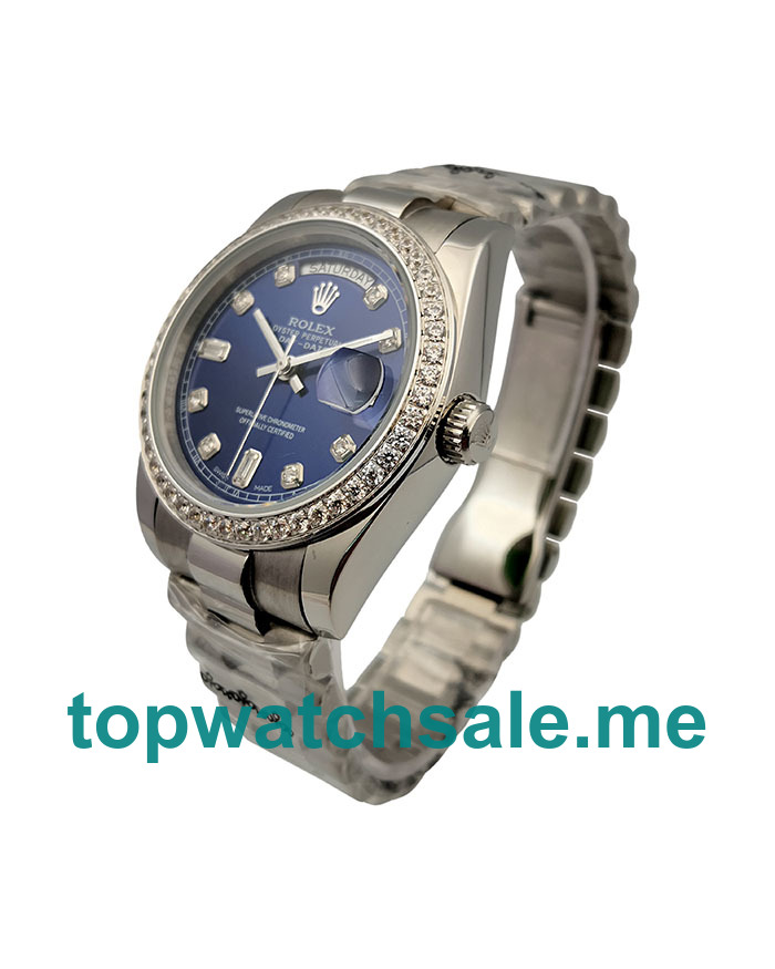 UK 36MM Blue Dials Rolex Day-Date 118346 Replica Watches