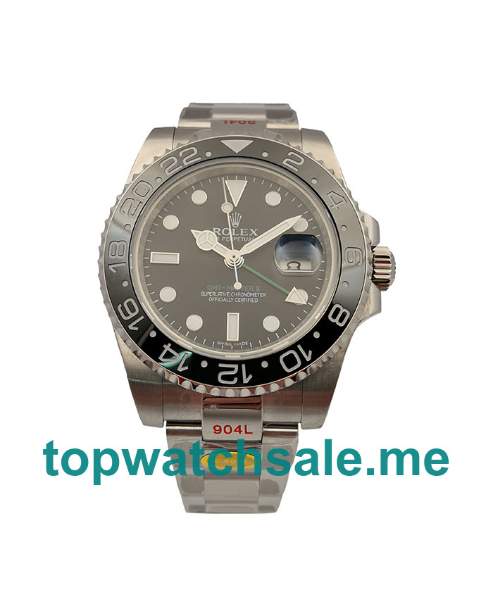 UK Best 1:1 Rolex GMT-Master II 116710LN Replica Watches With Black Dials For Men