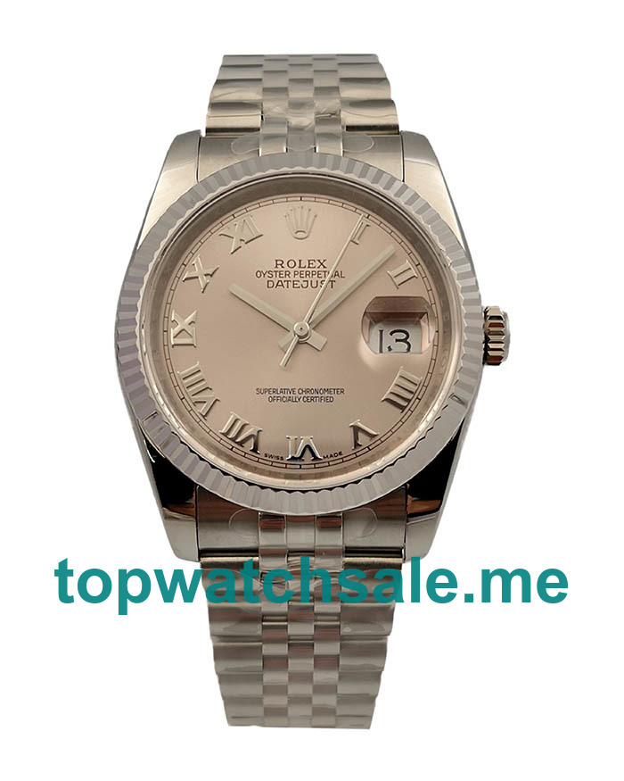 UK Perfect 1:1 Rolex Datejust 116234 Fake Watches With Rhodium Dials For Sale