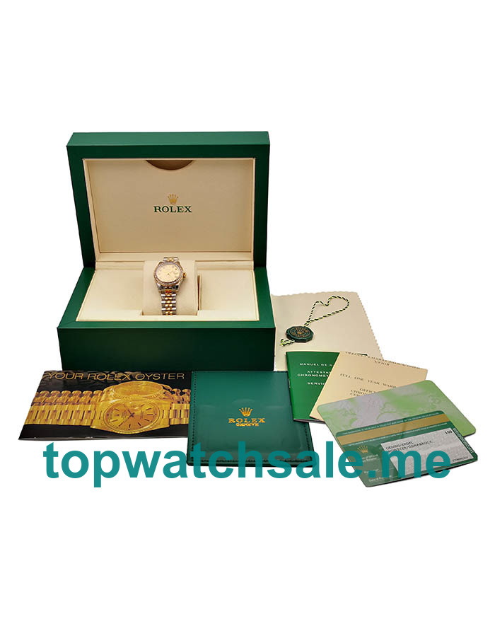 UK Swiss Made Rolex Lady-Datejust 179383 Replica Watches With Champagne Dials For Sale