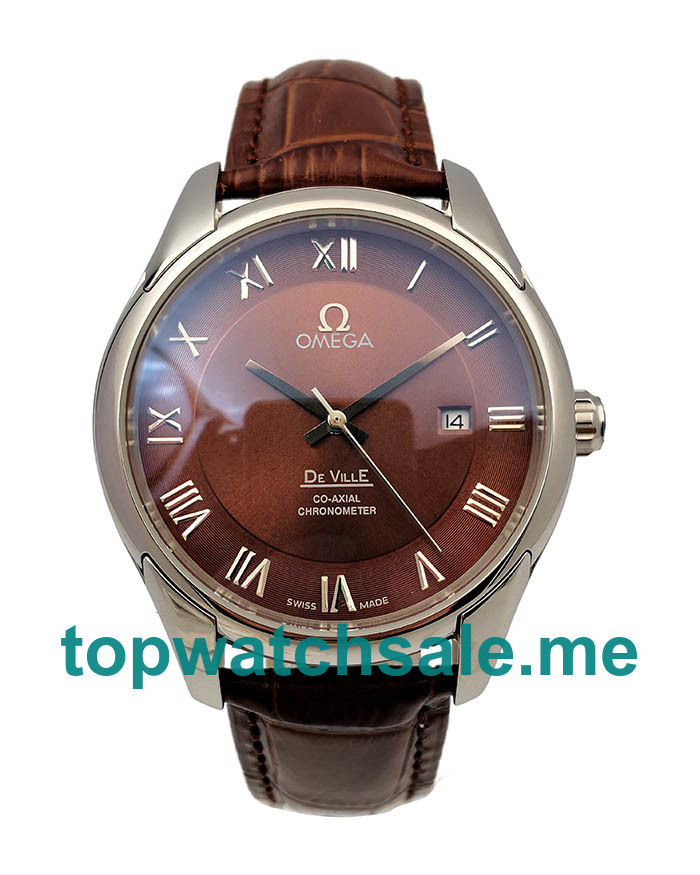 UK 41.5MM Brown Dials Omega De Ville Hour Vision 431.10.41.21.003 Replica Watches