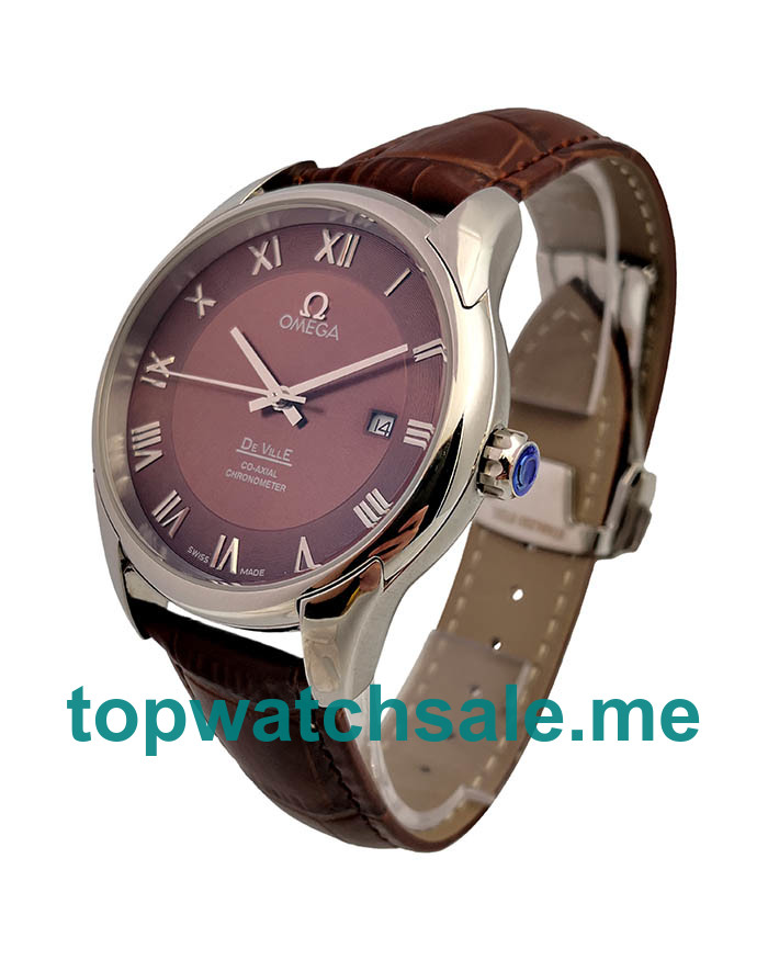UK 41.5MM Brown Dials Omega De Ville Hour Vision 431.10.41.21.003 Replica Watches