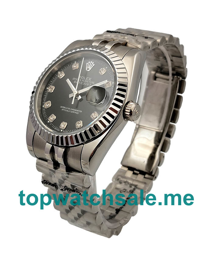 UK 36MM Diamond Hour Markers Replica Rolex Datejust 16234 Watches