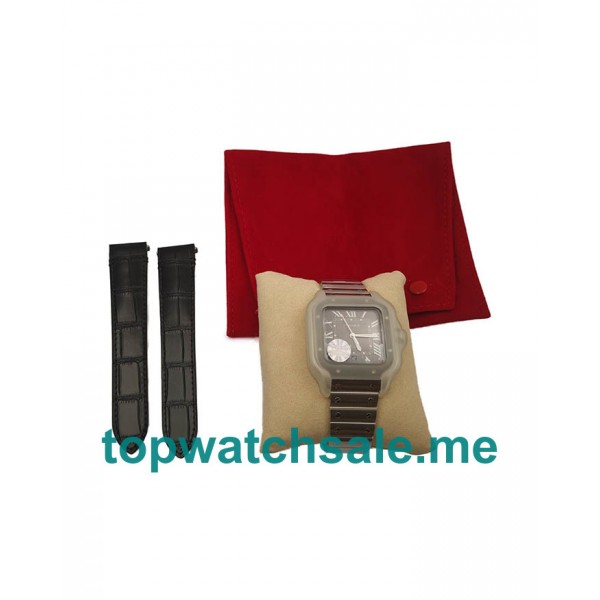 UK 37.5MM Replica Cartier Santos WSSA0037 Black Dials Watches