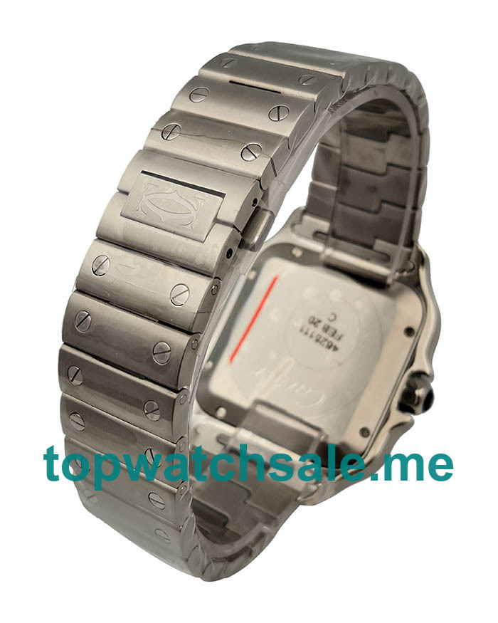 UK 37.5 MM Cartier Santos WSSA0013 Replica Watches With Blue Dials Men Replica Watches