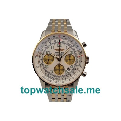 UK Best 1:1 Breitling Navitimer D23322 Fake Watches With White Dials For Men