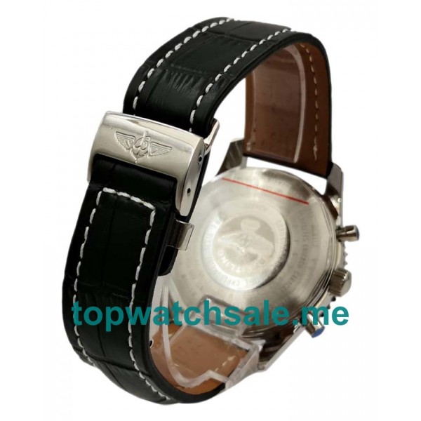 UK 46MM Black Dials Breitling Montbrillant A41370 Replica Watches