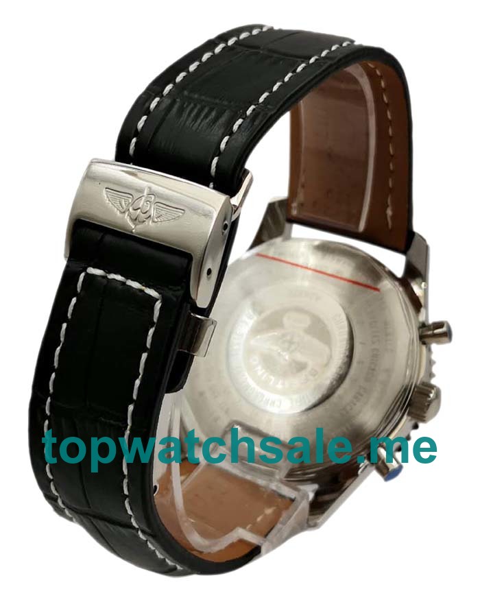 UK 46MM Black Dials Breitling Montbrillant A41370 Replica Watches