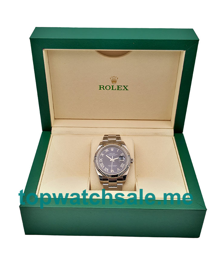 UK 41 MM Top 1:1 Rolex Datejust 126334 Fake Watches With Blue Dials For Men