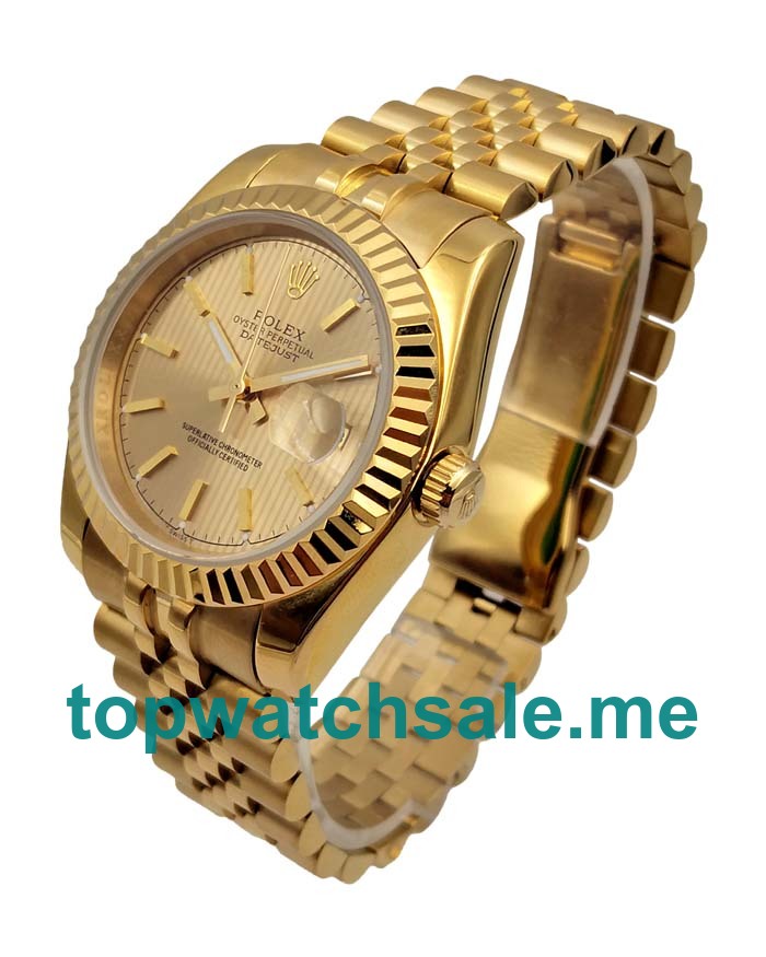 UK 31MM Champagne Dials Rolex Datejust 178278 Replica Watches